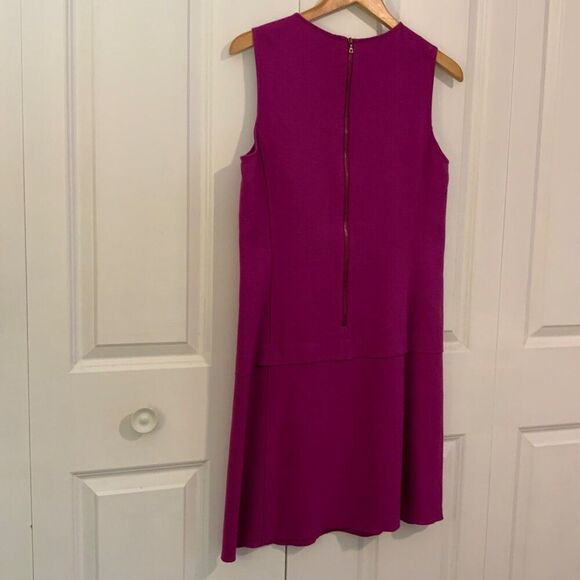 LOFT Fuchsia Purple Sleeveless Drop Waist Shift Dress Size 10 - Picture 9 of 12